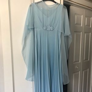 Vintage sky blue evening dress sz 12